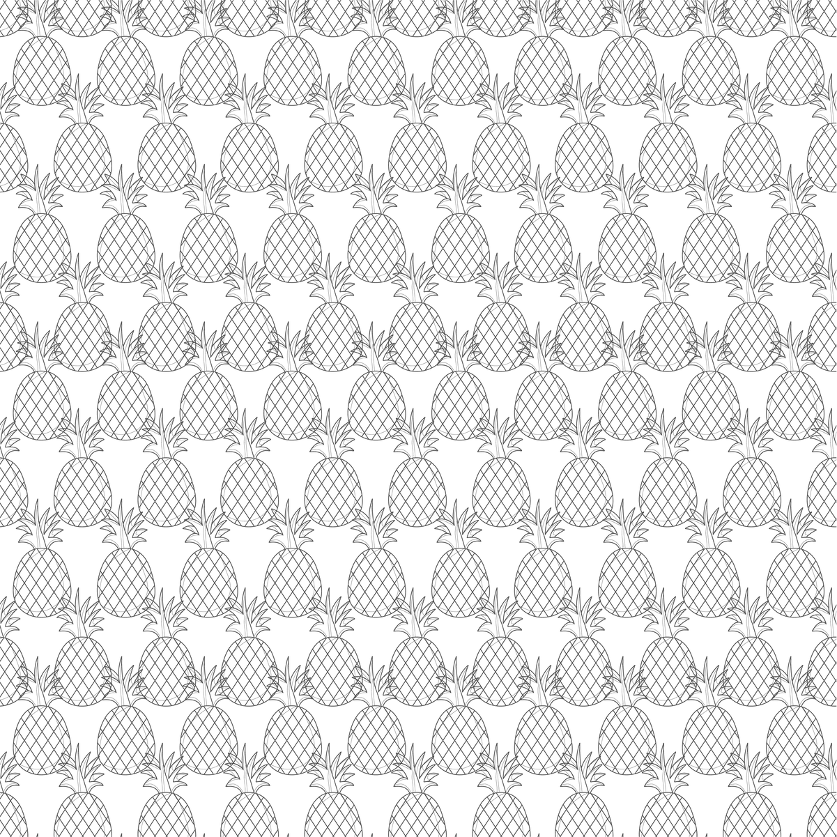 Pineapple Outline Background